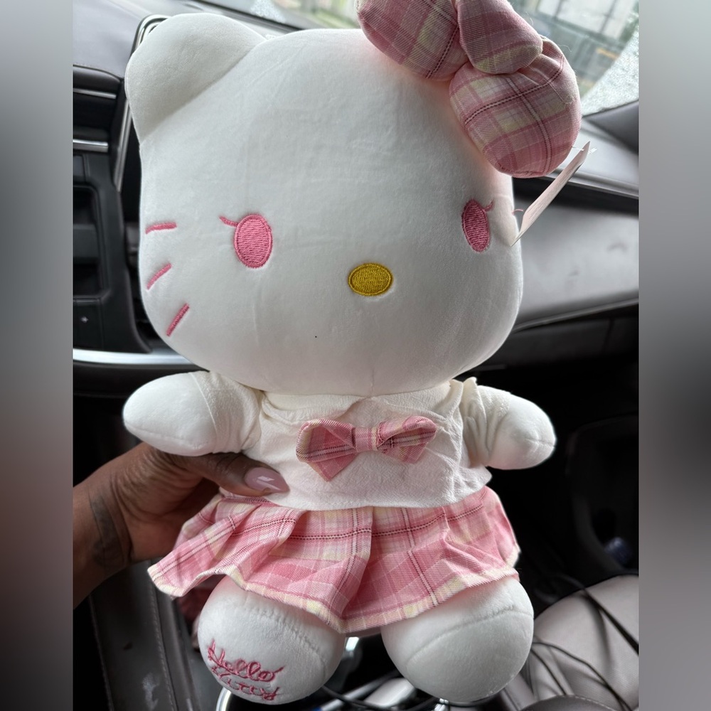 Hello Kitty Pink and White Stuffed Animal Plush